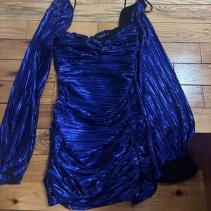Lucy in the Sky Shimmering Blue Mini Dress